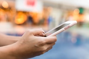 Woman using cellphone