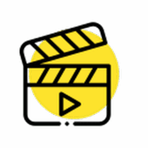 Clapperboard icon representing video production and creative direction services