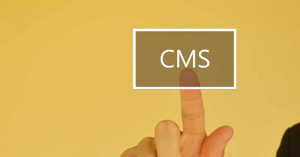 person clicking a CMS button