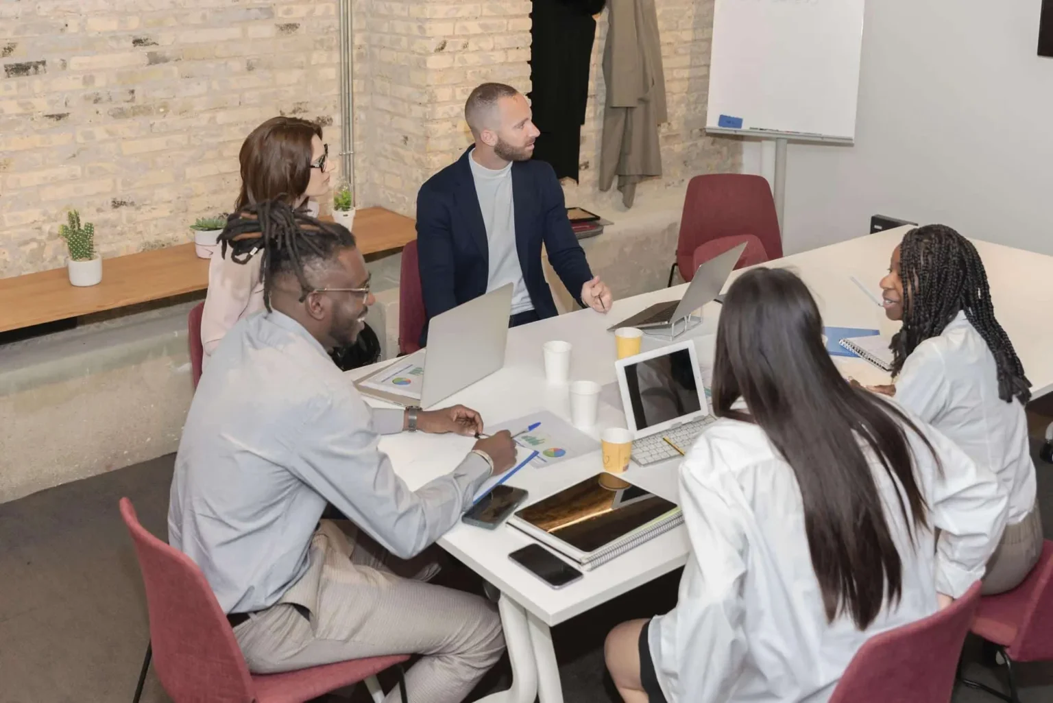 Agency reviewing client content plan with Breezy white label support