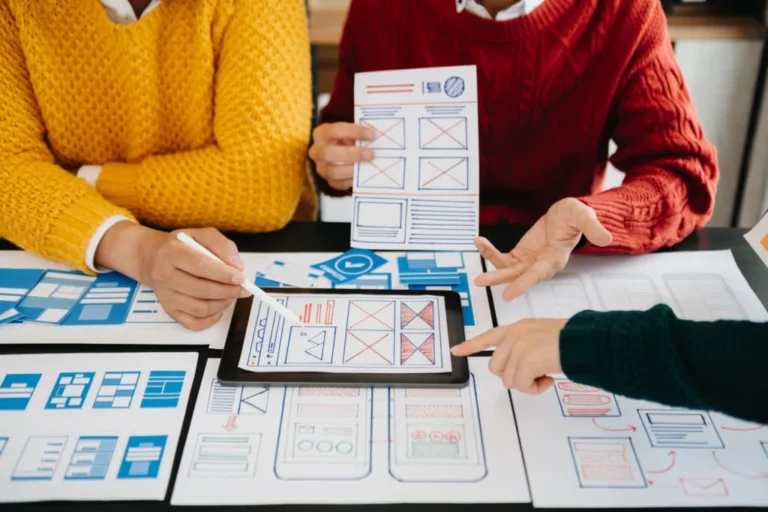 Business team planning service business website design